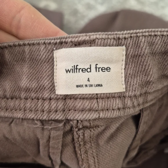 Wilfred Free Aritzia Women's Y2K Brown Modern Cargo High Rise Size 4 - Picture 6 of 8